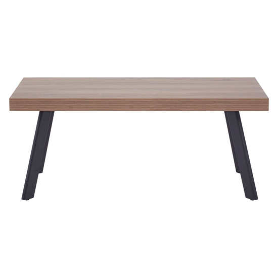Owall Wooden Coffee Table With Black Metal Legs In Oak Furniture in