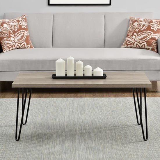 Product photograph of Owes Wooden Coffee Table In Rustic Oak from Furniture in Fashion