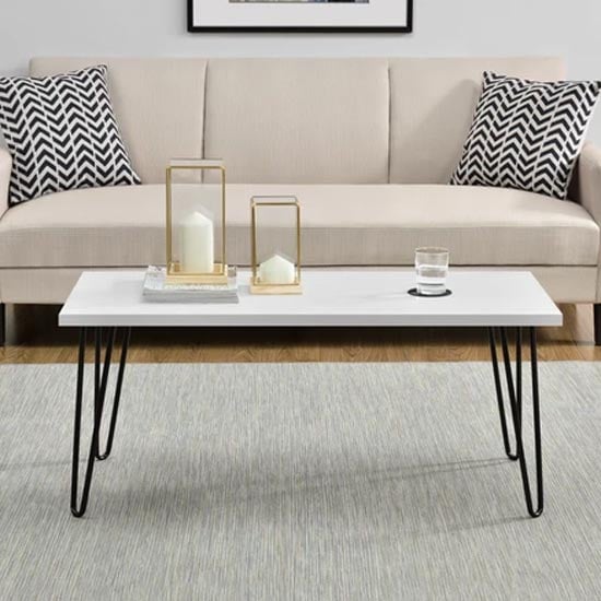 Photo of Owes wooden coffee table in white