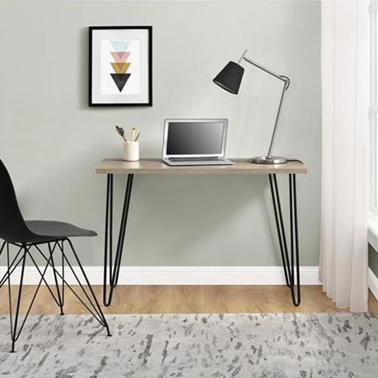 Read more about Owes wooden laptop desk in rustic oak