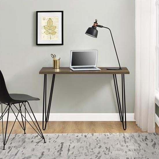 Product photograph of Owes Wooden Laptop Desk In Florence Walnut from Furniture in Fashion