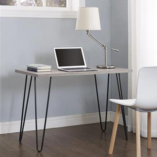 Owes Wooden Laptop Desk In Distressed Grey Oak