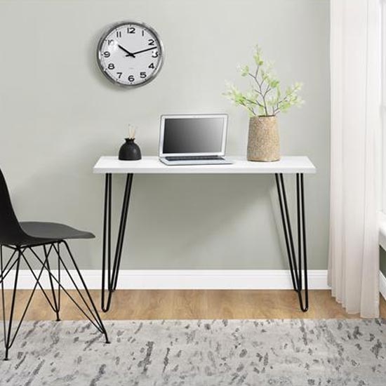 Owen Wooden Retro Laptop Desk In White Furniture in Fashion