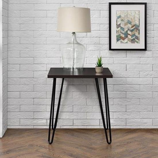 Photo of Owes wooden end table in espresso