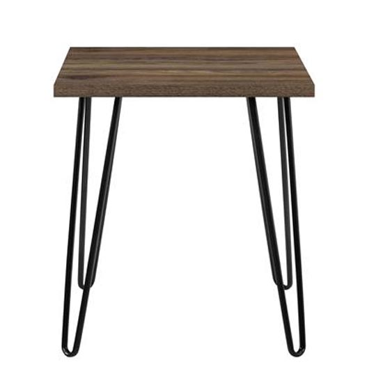 Ojai Wooden Side Table With Black Legs In Florence Walnut