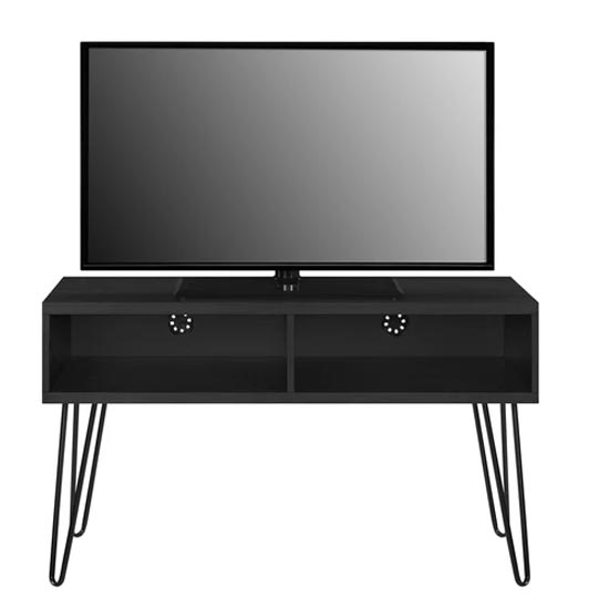 Owen Wooden Retro TV Stand In Black Oak Furniture in Fashion