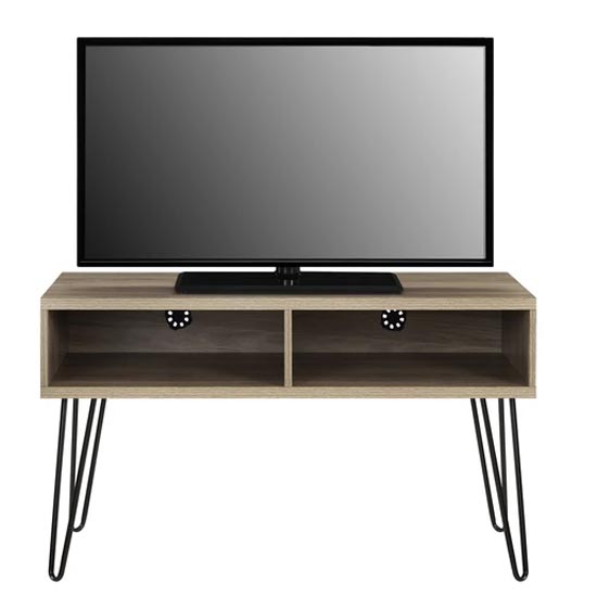 Owen Wooden Retro TV Stand In Rustic Oak Furniture in Fashion