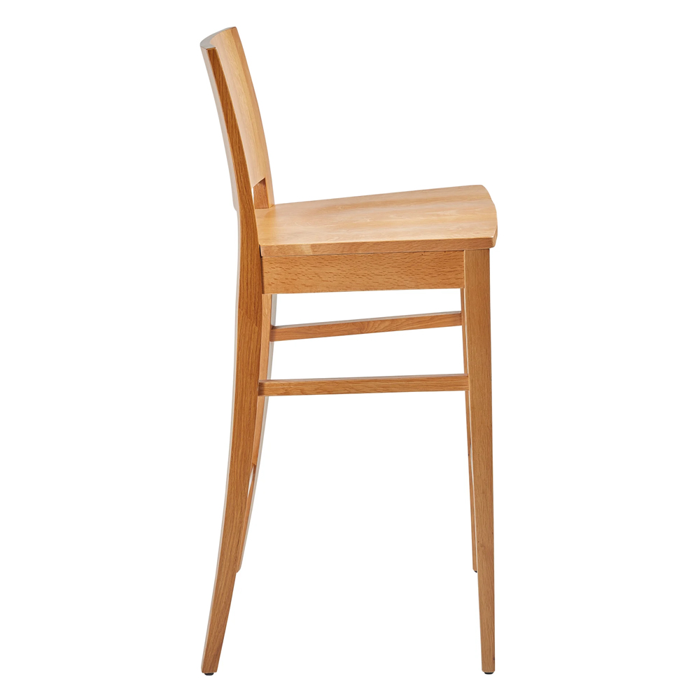 Owensboro Natural Wooden Bar Stools In Pair