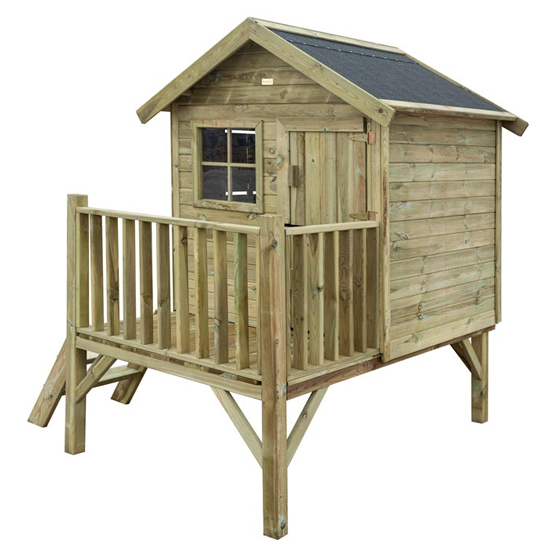 Oxer Wooden Cozy Cottage Kids Playhouse In Natural Timber_15
