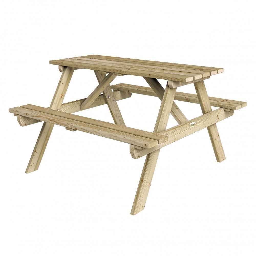 Oxer Wooden Garden Picnic Table 1.2m In Natural