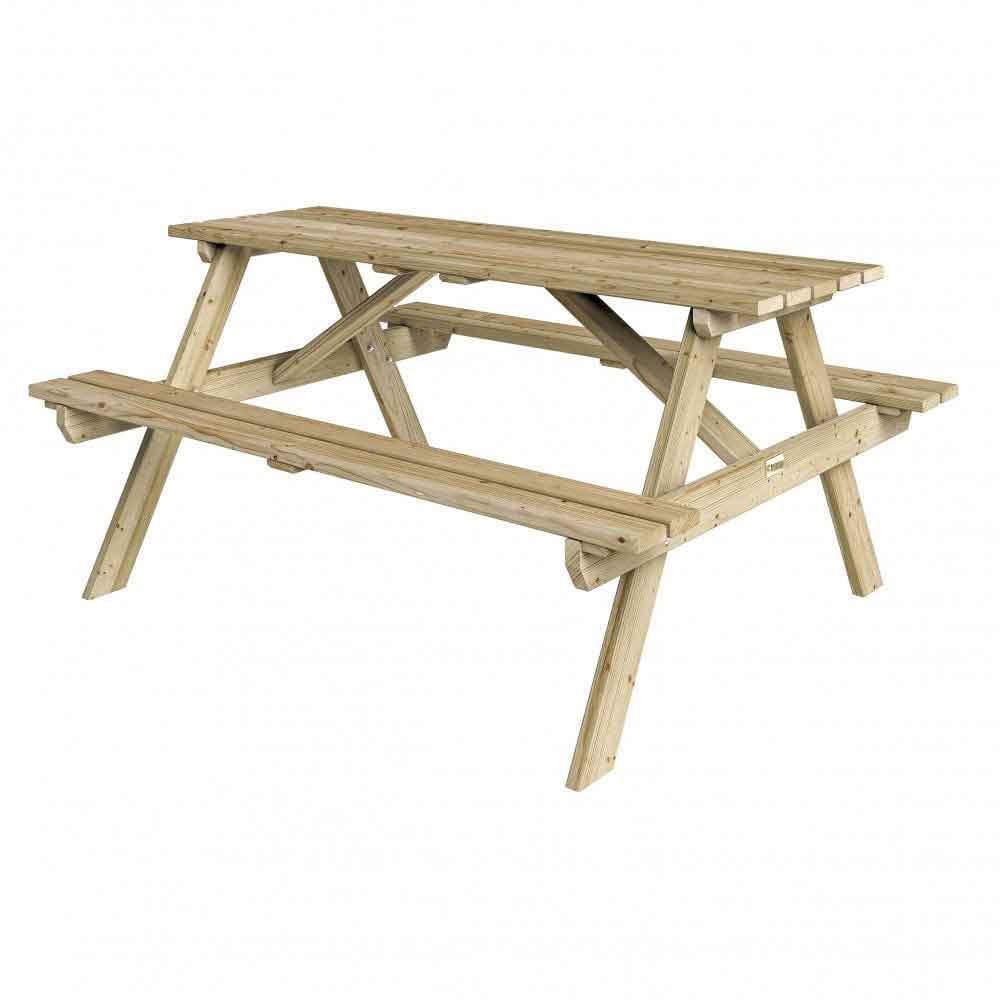 Oxer Wooden Garden Picnic Table 1.5m In Natural