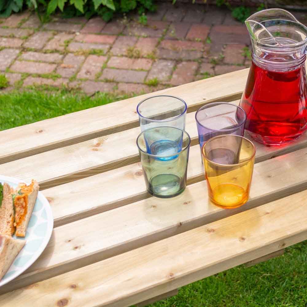 Oxer Wooden Garden Picnic Table 1.8m In Natural