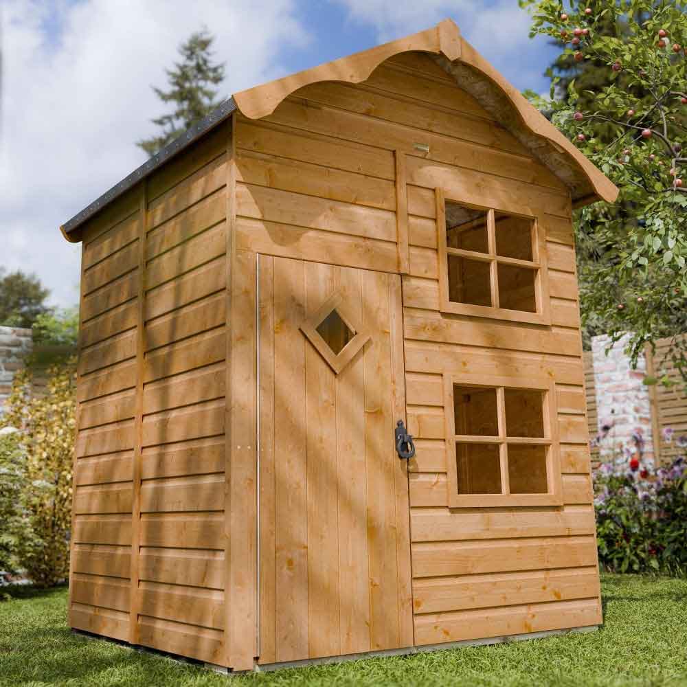 Oxer Wooden Garden Townhouse in Honey Brown
