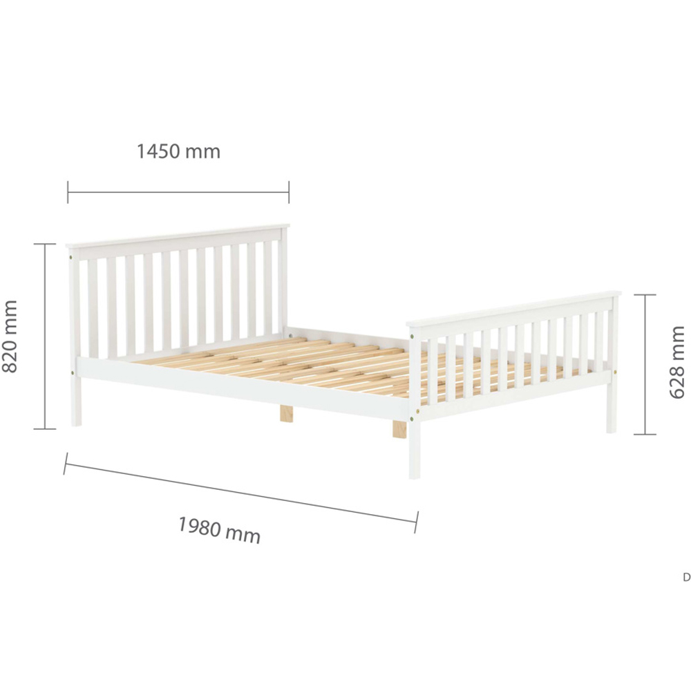 Oxfords Wooden Double Bed In White