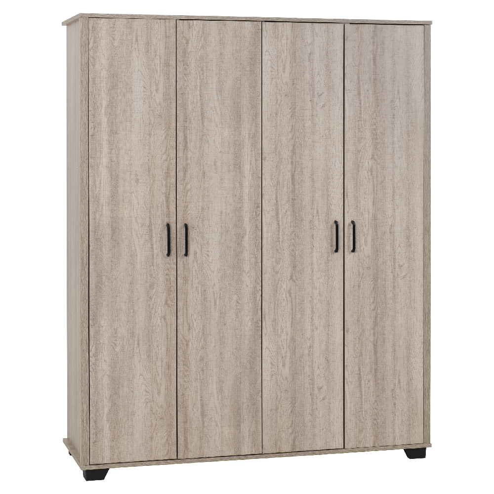 Oxnard Wooden Bedroom Furniture Set With 4 Doors In Light Oak