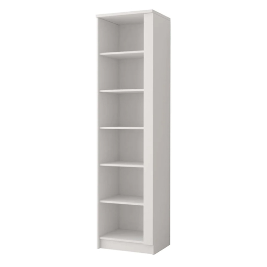 Read more about Oxnard wooden bookcase with 5 shelves in matt white