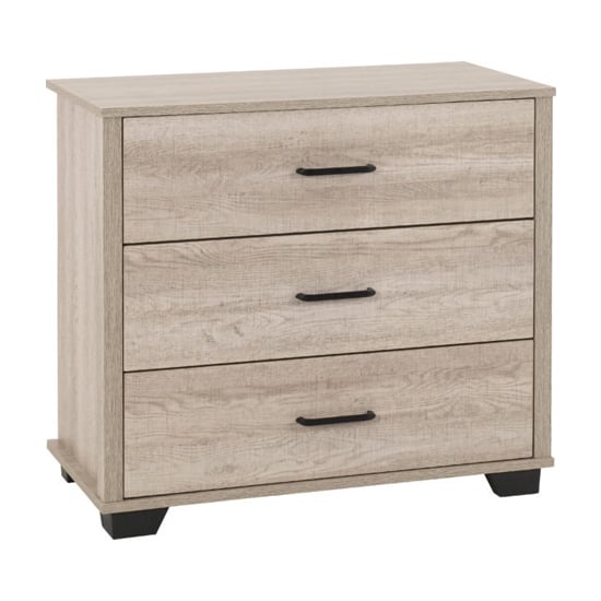 Read more about Oxnard wooden chest of 3 drawers in light oak