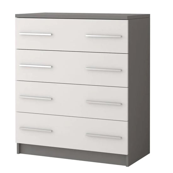 Read more about Oxnard wooden chest of 4 drawers in matt grey