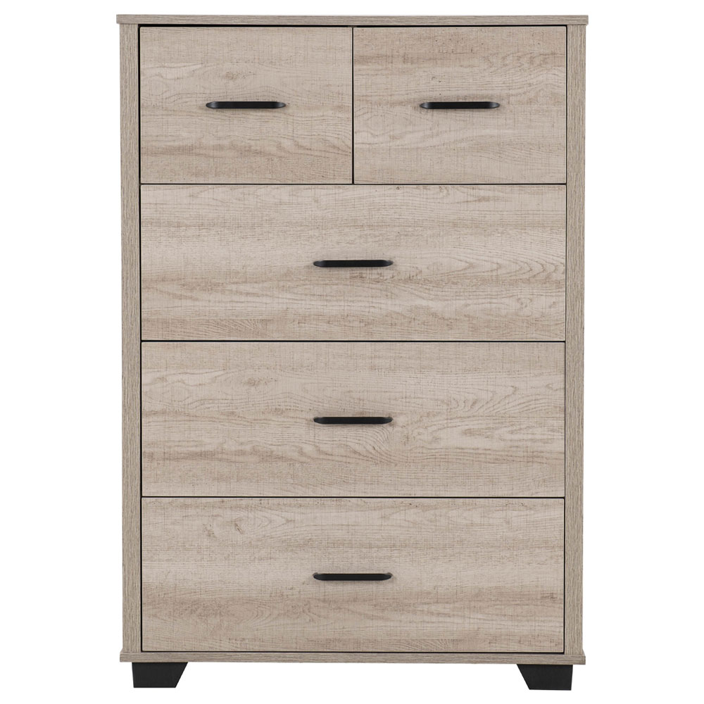 Oxnard Wooden Chest Of 5 Drawers in Light Oak