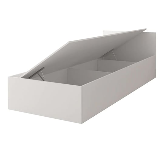 Oxnard Wooden Single Bed With Storage In Matt White