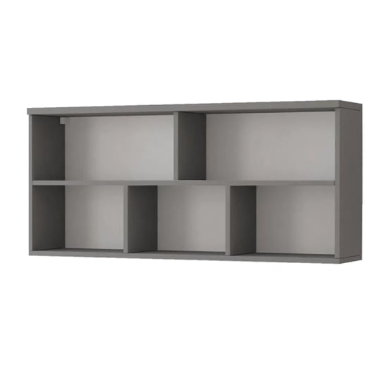 Read more about Oxnard wooden wall shelf rectangular in matt grey
