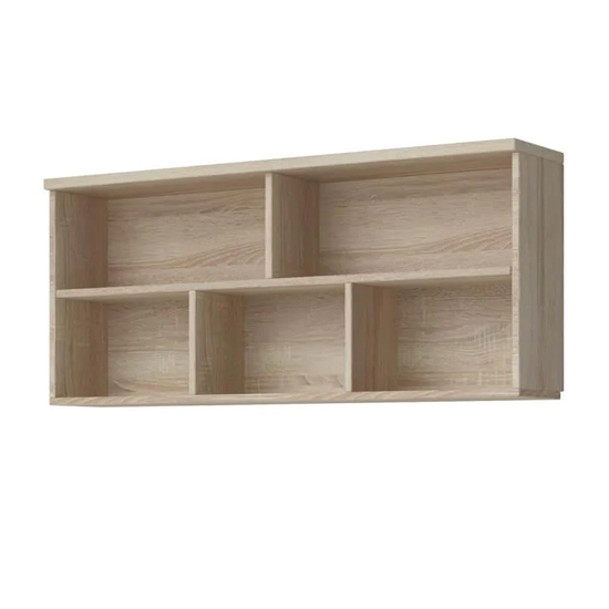 Oxnard Wooden Wall Shelf Rectangular In Sonoma Oak