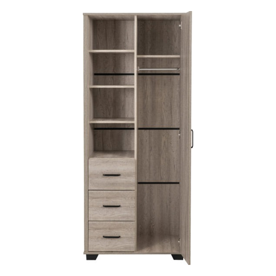 Oxnard Wooden Wardrobe With 1 Door In Light Oak