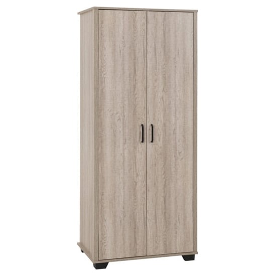 Product photograph of Oxnard Wooden Wardrobe With 2 Doors In Light Oak from Furniture in Fashion