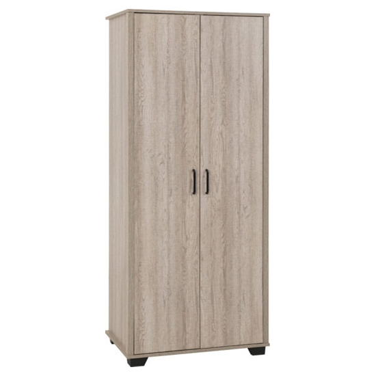 Oxnard Wooden Wardrobe With 2 Doors In Light Oak