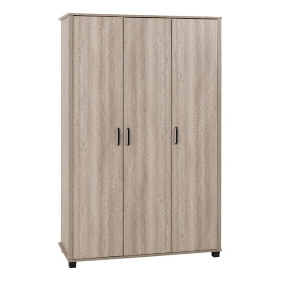 Read more about Oxnard wooden wardrobe with 3 doors in light oak