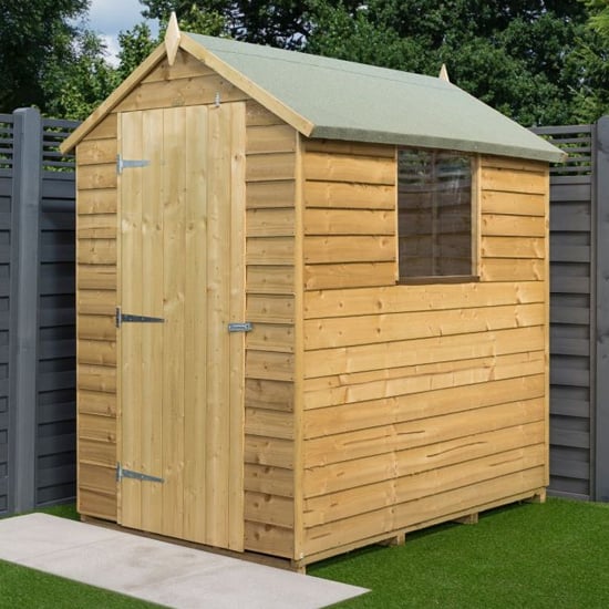 Oyan Wooden 6x4 Garden Shed In Natural Timber_2