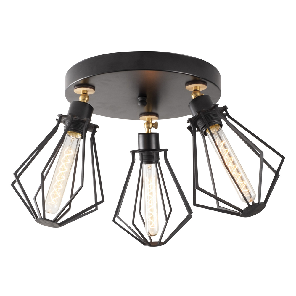 oylat 3 light metal ceiling light in black-image-133428