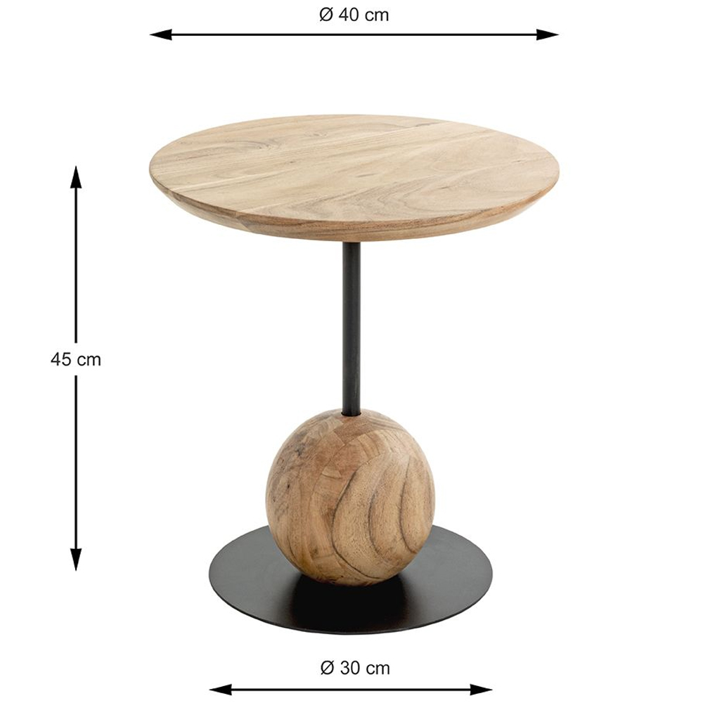 Ozark Wooden End Table In Oak Black
