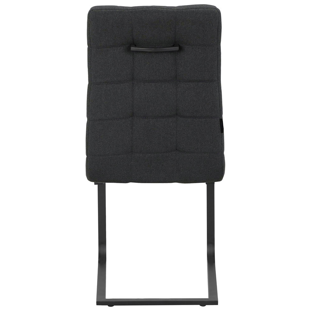 Ozmora Black Fabric Dining Chairs in Pair