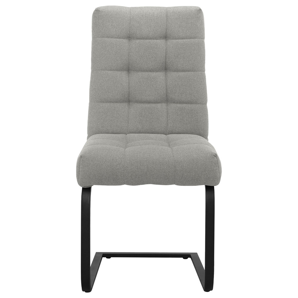 Ozmora Light Grey Fabric Dining Chairs in Pair
