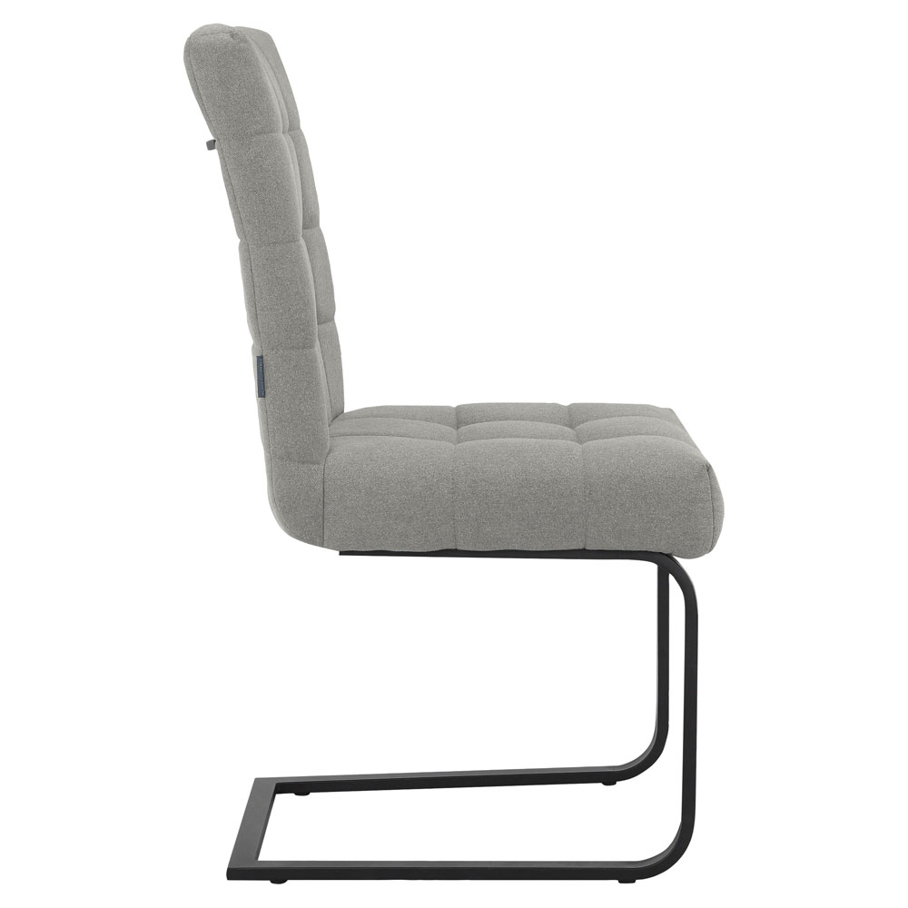 Ozmora Light Grey Fabric Dining Chairs in Pair