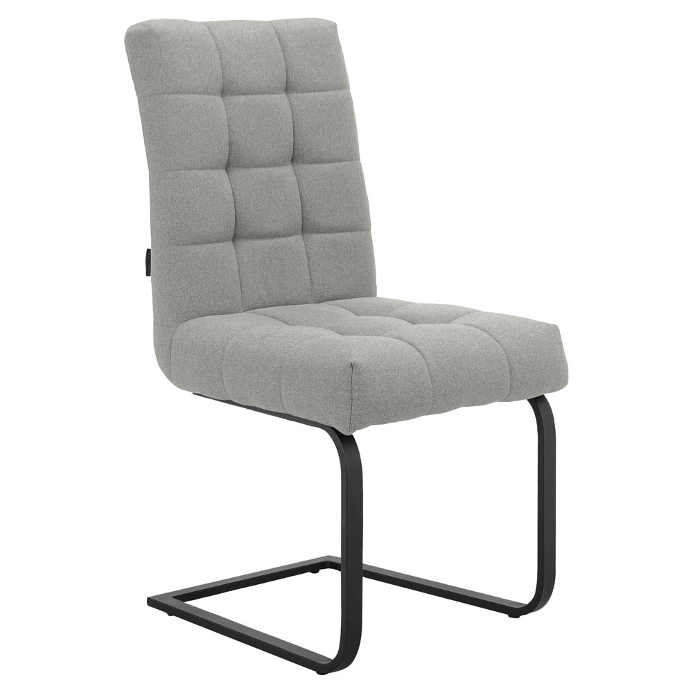 Ozmora Light Grey Fabric Dining Chairs in Pair
