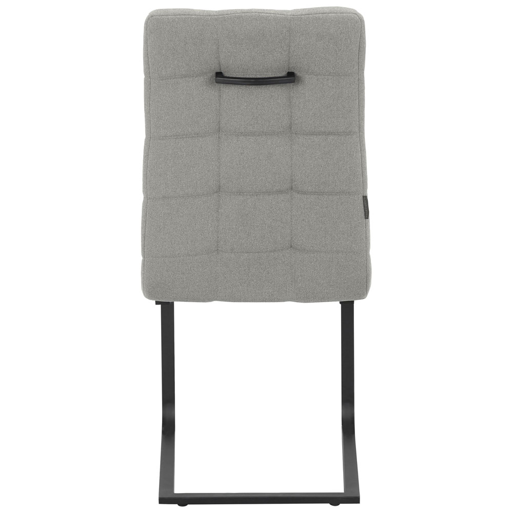 Ozmora Light Grey Fabric Dining Chairs in Pair