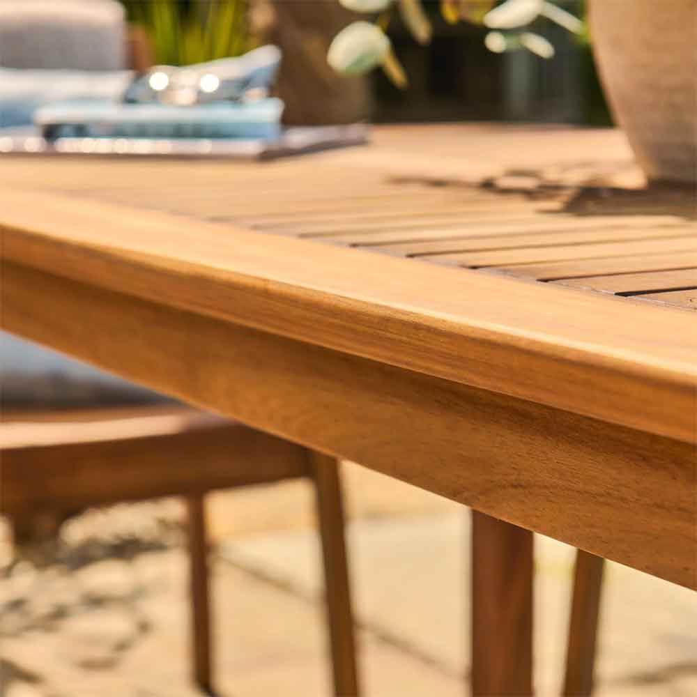 Ozone Outdoor Wooden Dining Table in Natural