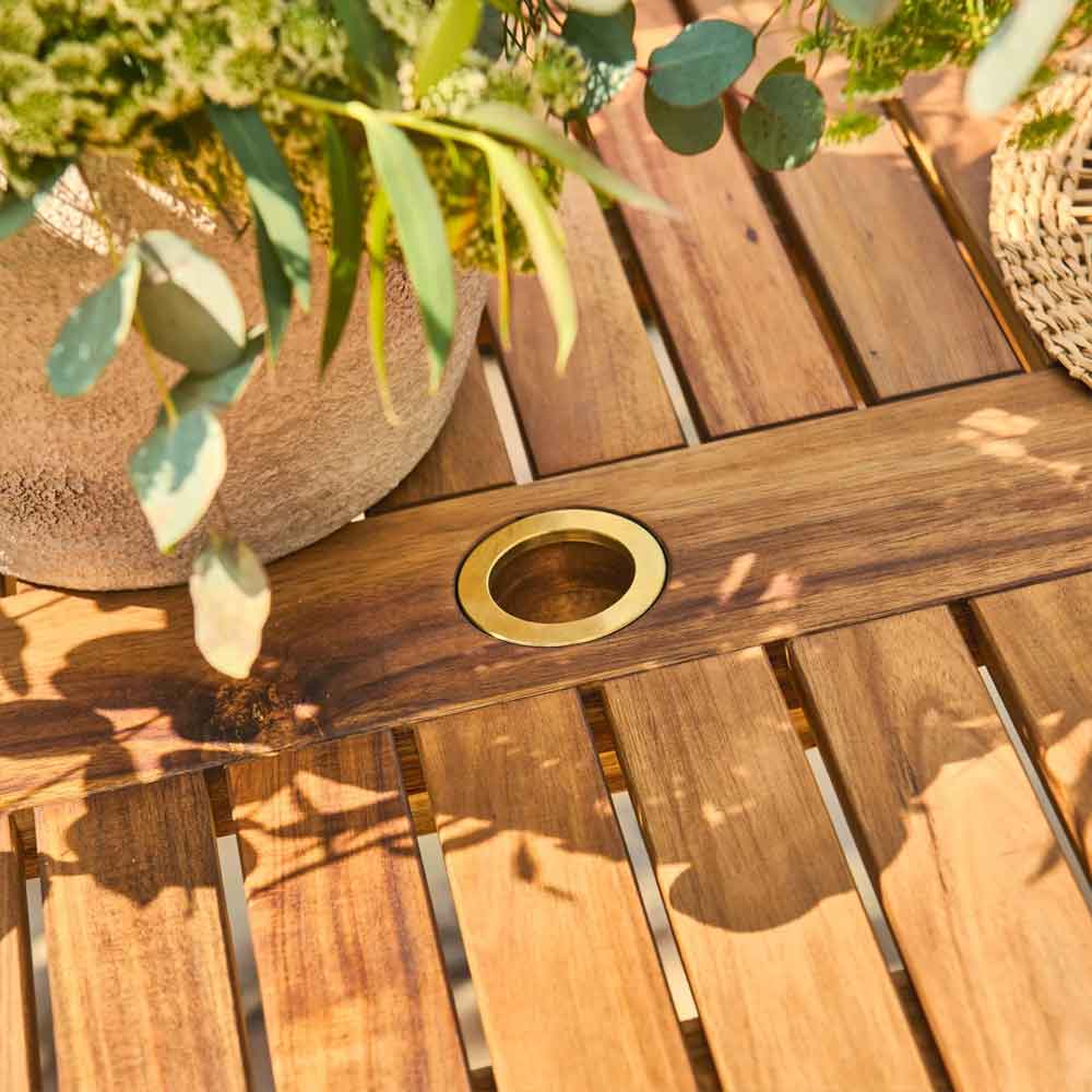 Ozone Outdoor Wooden Dining Table in Natural
