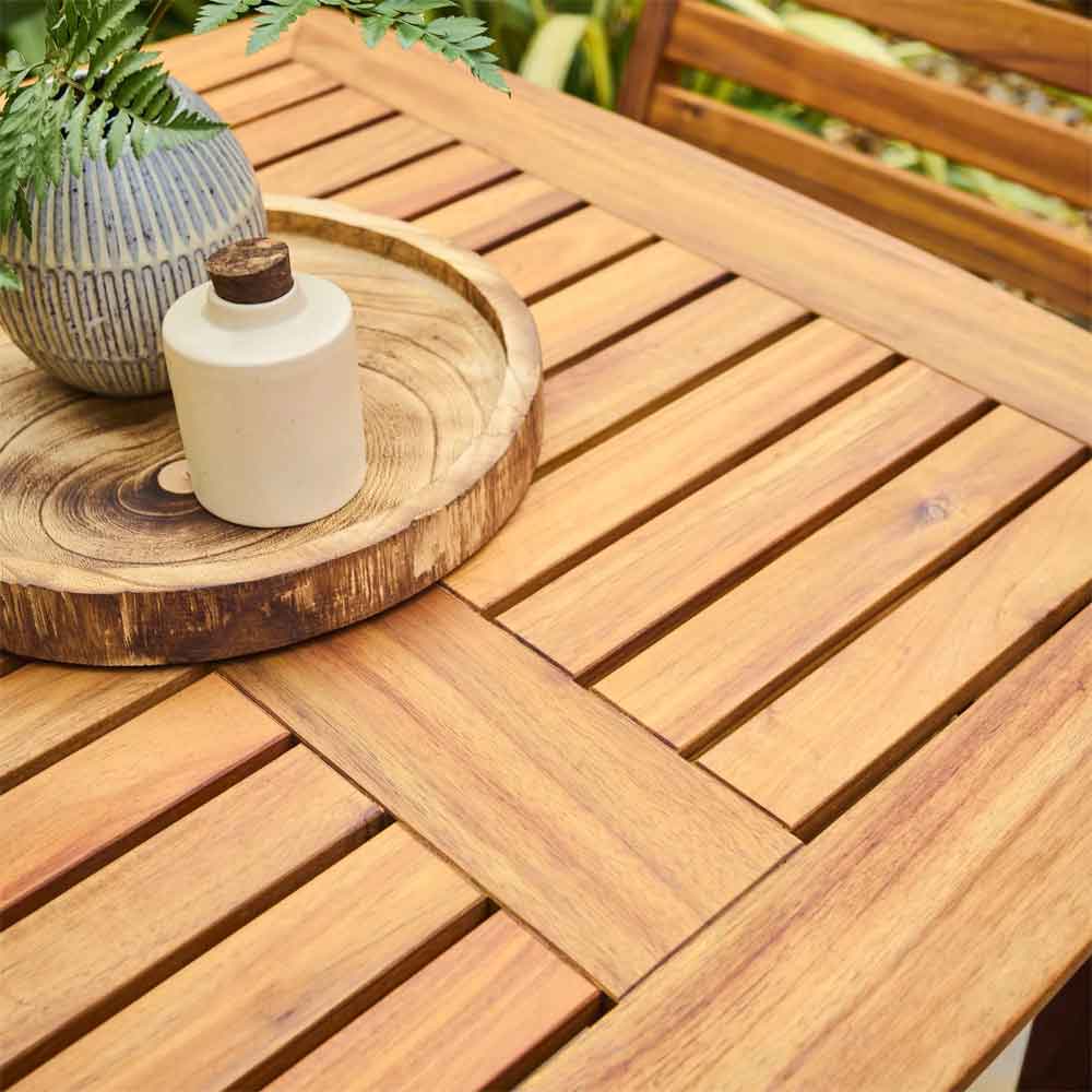 Ozone Square Outdoor Wooden Dining Table in Natural