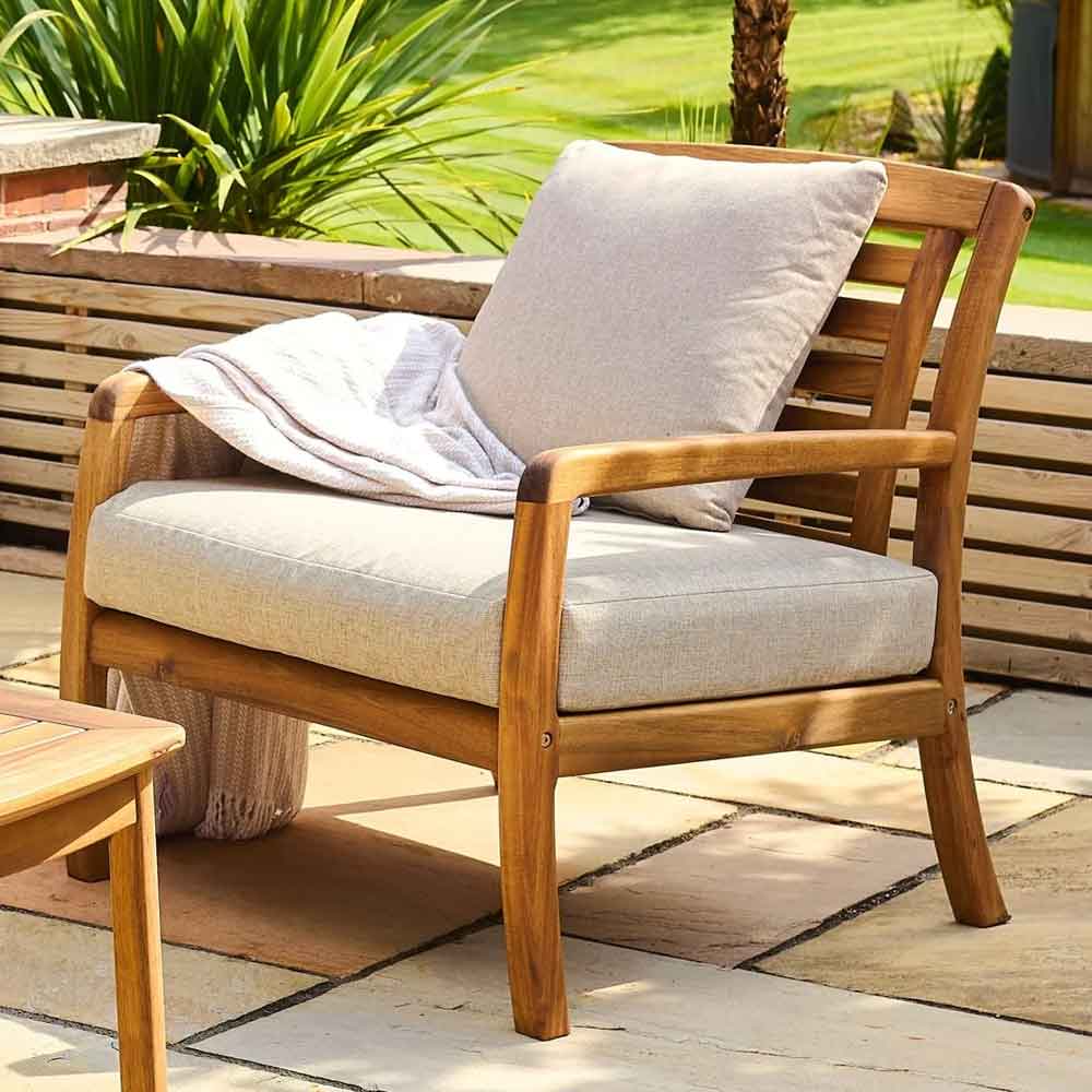 Ozone Wooden Lounge Chair in Natural