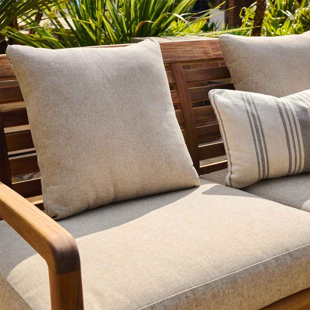 Ozone Wooden Lounge 2 Seater Sofa in Natural