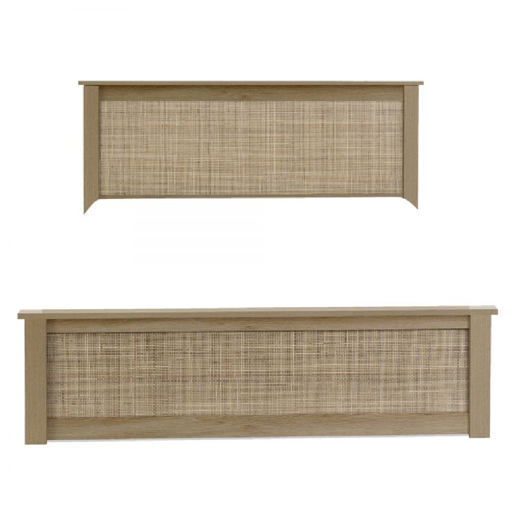 Pabla Wooden Storage Ottoman Double Bed In Oak
