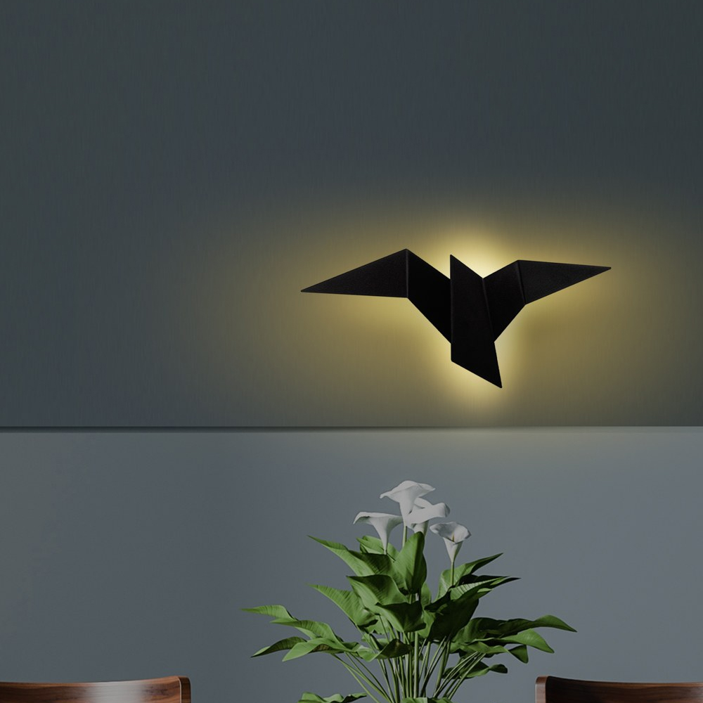 Pacali Large Metal Wall Light in Black
