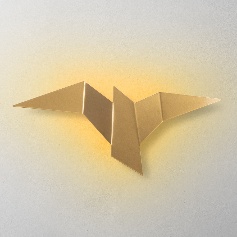 Pacali Large Metal Wall Light in Gold