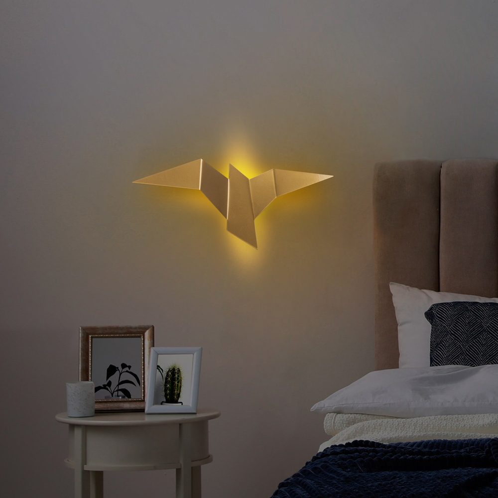 Pacali Large Metal Wall Light in Gold
