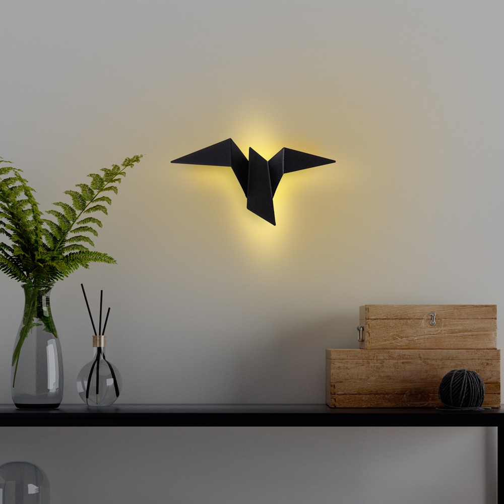 Pacali Small Metal Wall Light in Black