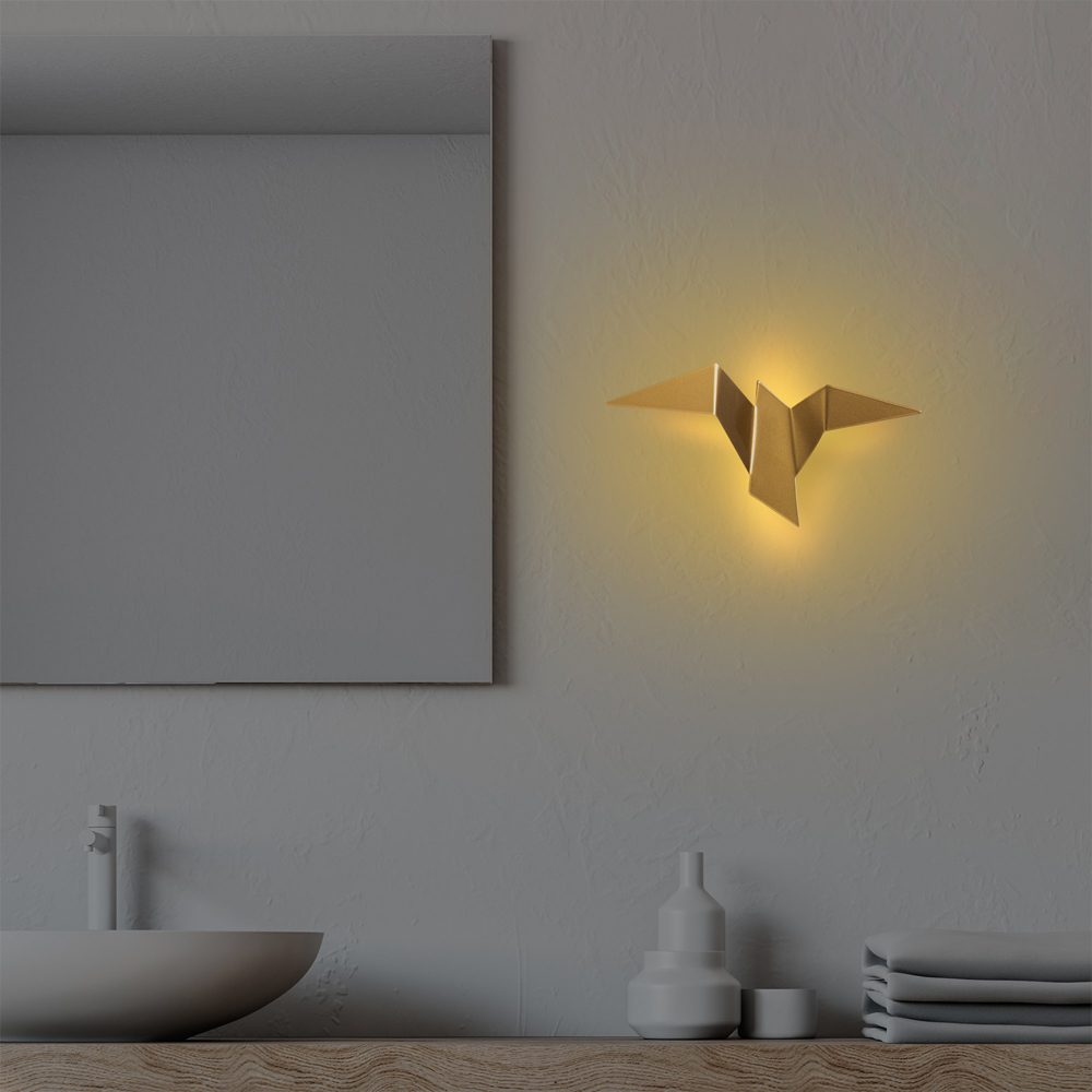 Pacali Small Metal Wall Light in Gold