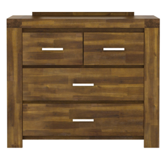 Read more about Pacay wooden dressing table with 4 drawers in brush effect